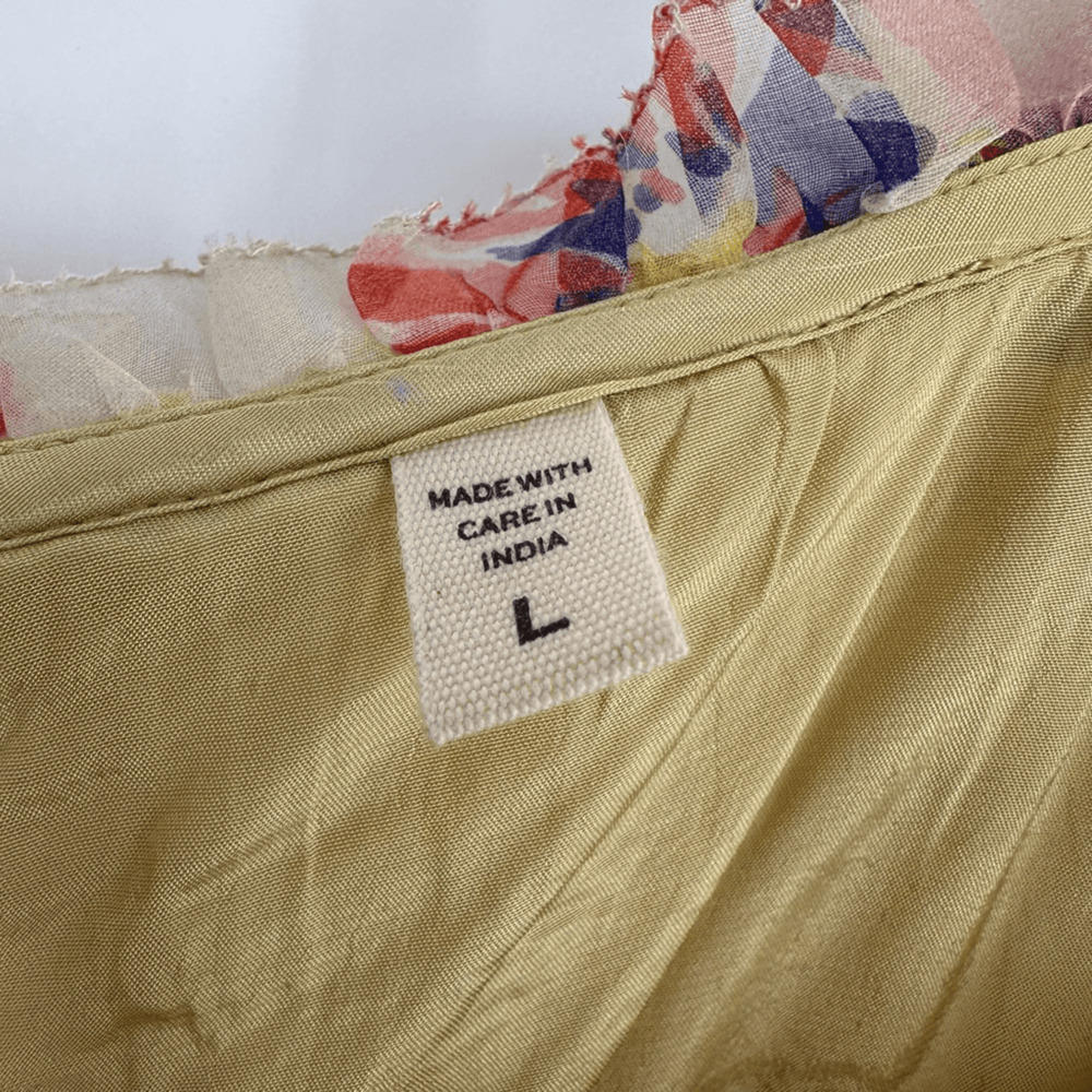 Doen Ernestine Dress RARE Sweet Gardenia Silk Organza Maxi SZ L Fairy Coquette - Picture 15 of 16